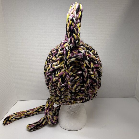 Palm Angels Multi Colored Knitted Beanie Unisex Hat Rare main image 4